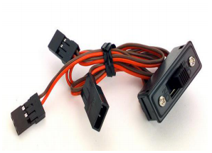 Futaba 3 Lead RC Switch Harness with On Off Switch and Charging Lead