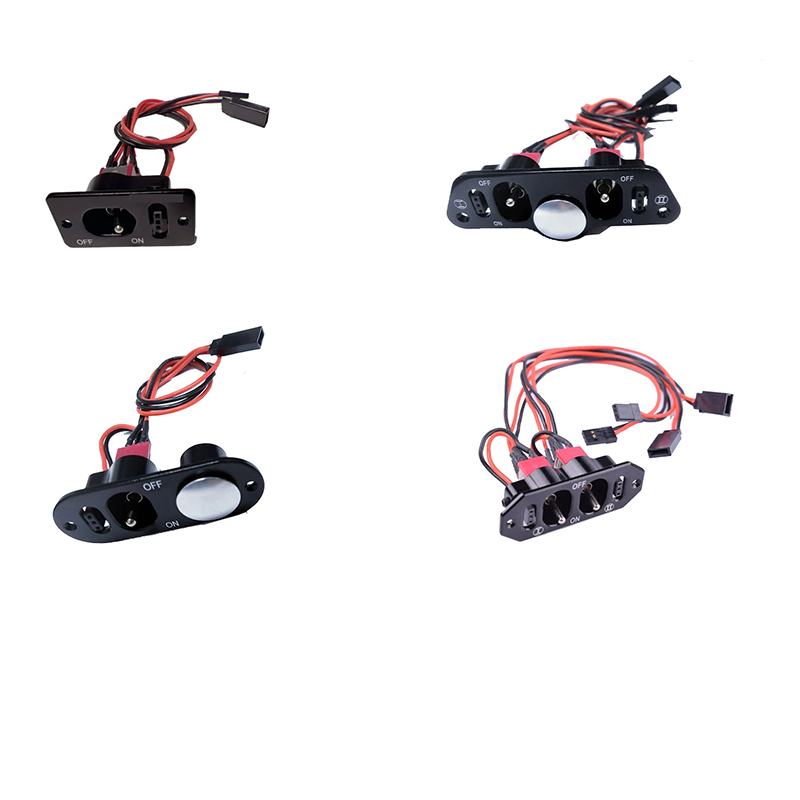 RC large Middle Small Square Heavy Duty Dual Power Switch Anodized Aluminum with Fuel Dot for RC Model Helicopter Engine Plane