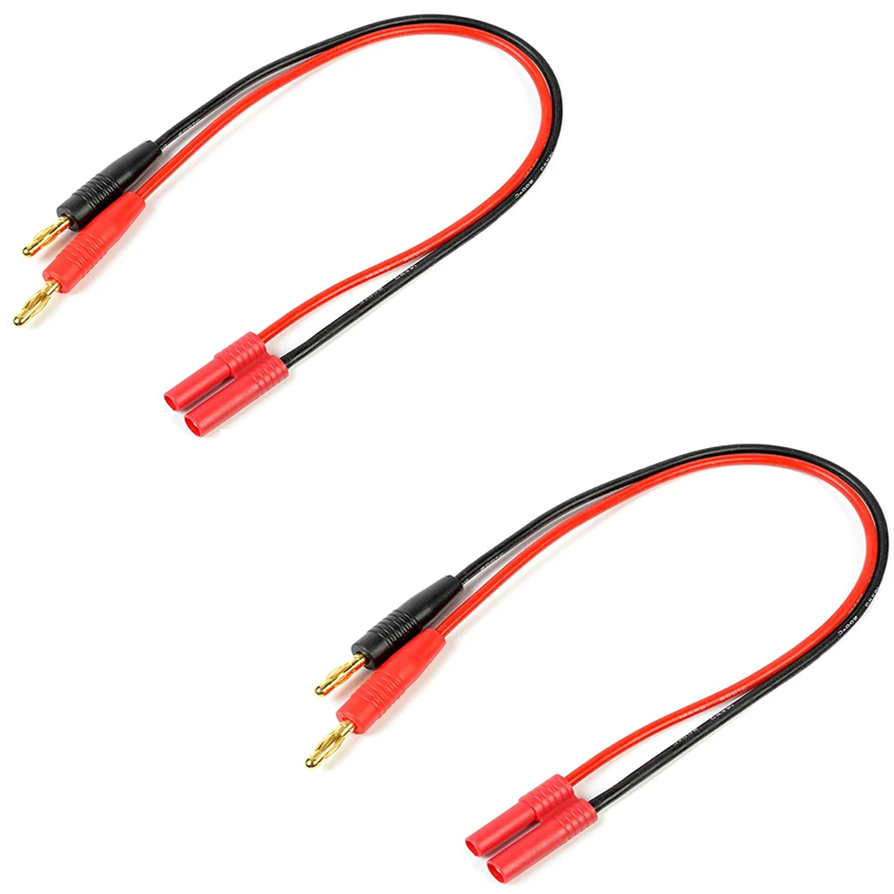 2Pcs HXT4.0 Connector Plug to 4mm Banana Plugs Battery Charge Adapter, with 12AWG 30CM Cable, Battery Connect for Lipo Battery