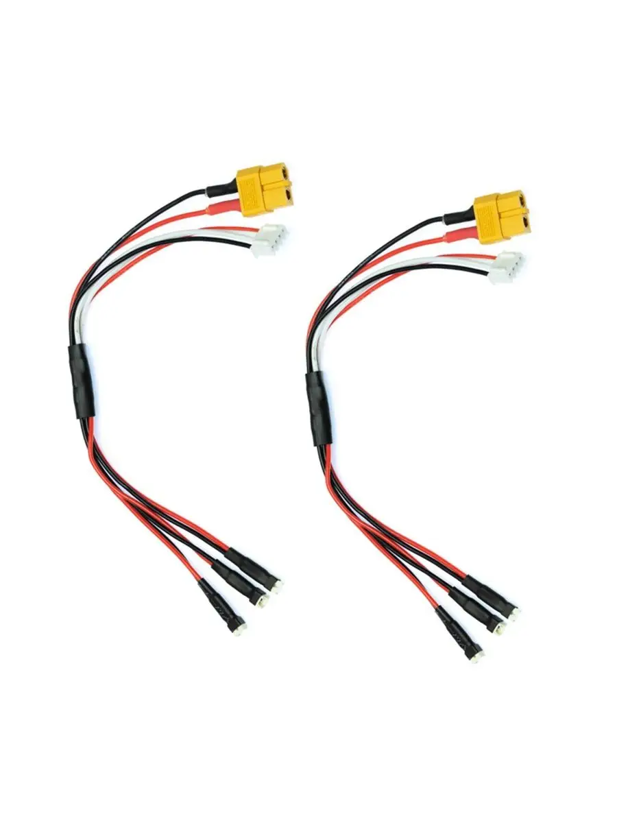 1/2Pcs Female XT60 Charge lead Wire Adapter 22awg 15cm : 3x 1S Lipo MCX, MSR