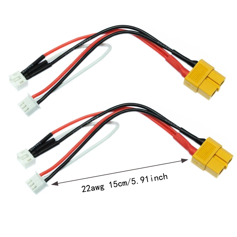 1/2pcs XT60 Female Charging Cable Wire Adapter 22awg 15cm with balance plug (XH): UMX. 130X