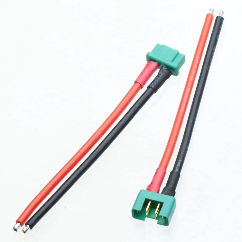 Male Female MPX Multiplex Tinned Pigtail 10cm 14awg Silicone Wire MPX Battery Cable Lead for RC  Charger FPV Drone Car  Boat